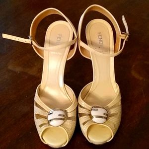 Fendi high heel platform sandals